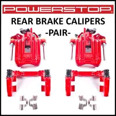 Pinças de freio traseiras vermelhas PowerStop com suportes compatíveis com 2000-2006 Audi TT Quattro 1.8L - Imagem 1 de 2