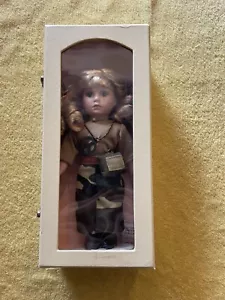 Vintage 2004 “Peace/Camo” Porcelain Doll In Carry Case 12” - Picture 1 of 2