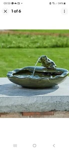 Smart Solar 22300M01 Powered Ceramic Frog Water Feature, Green GREAT MOTHERS DAY - Picture 1 of 11