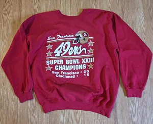 Vintage San Francisco 49ers Sweatshirt - Super Bowl XXIII 1988 - Size XL - Picture 1 of 8
