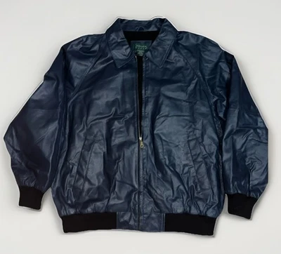 Jaqueta masculina Scandia Woods couro marinho forrada de lã G. UAU!! Presente Think Xmas   - Imagem 1 de 4