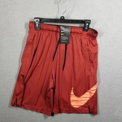 Nike Dri-FIT Training Shorts Mens Medium Red Polyester Swoosh Logo Athletic Gym - Image 1 of 4