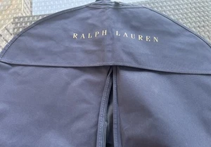Ralph Lauren Blue Garment Suit Protector Bag Gold Letters Nylon Canvas 70X24 - Picture 1 of 2