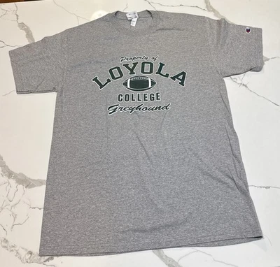 Vintage Loyola College Greyhound Football T-Shirt By Champion Size Large NWOT - Image 1 of 4