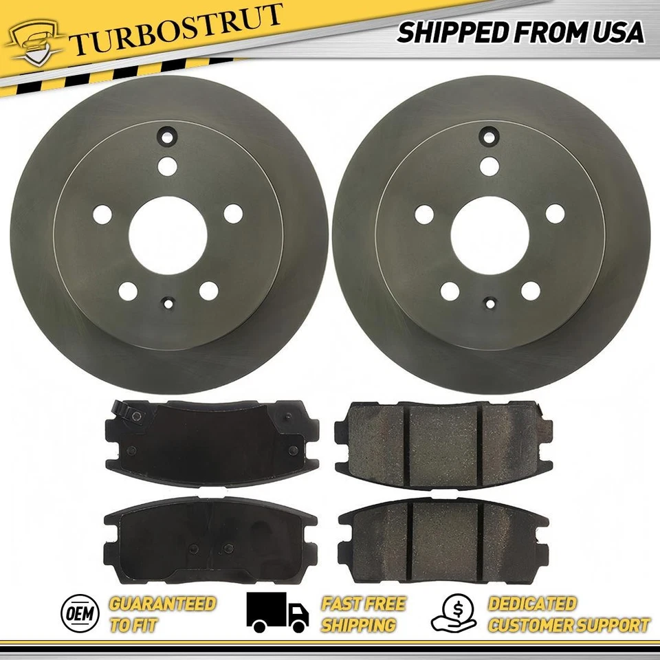 Kit de pastillas de freno rotores de freno traseros originales para Chevrolet Equinox 2010-2012 3,0 L Foto 1 de 2