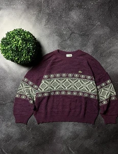 Vintage 90s Lacoste Alpaca/Wool Crew Neck Sweater Size 6 - Picture 1 of 9