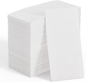 JOLLY CHEF 200 Pack Disposable Paper Napkins, Soft Bathroom White-200, white  - Picture 1 of 7