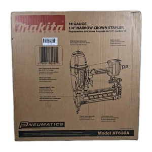 Grapadora corona estrecha Makita AT638A calibre 18 1/4" nueva caja sin abrir bonita - Imagen 1 de 8