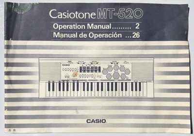 Casio MT-520 Casiotone Electronic Keyboard Original Owner's Manual Users Book - Image 1 of 4