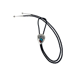 Thomas Nez, Bolo Tie, Multi-Stone, Sterling Silver, Navajo Handmade, 44" - Picture 1 of 4