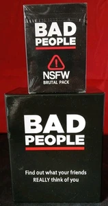 Bad People The Adult Party Game + Rare NSFW Brutal Pack Expansion Pack of Cards - Bild 1 von 10