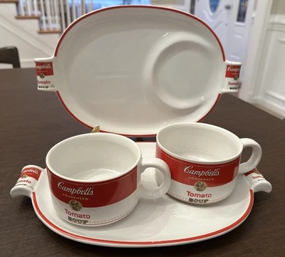 Campbell's Soup Mug & Sandwich Plate 4 Piece Set By Westwood - Image 1 of 4