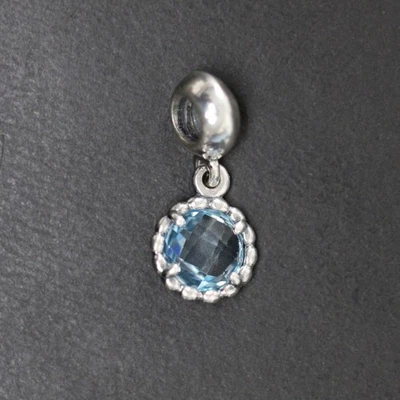 Pandora ALE 925 Sterling Silver & Blue Topaz Cool Breeze Dangle Charm 791021BTP - Image 1 of 3