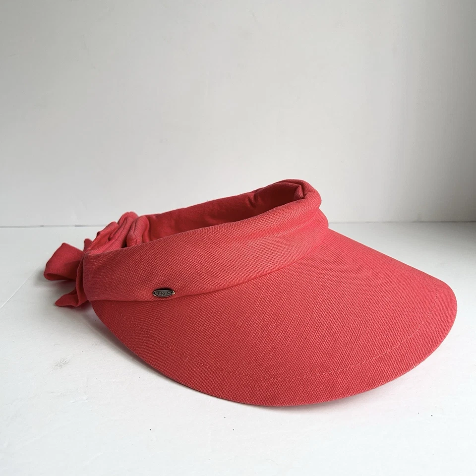 Scala Visera Ajustable Sombrero para el Sol 100% Algodón Lazo Rosa Cómodo Ropa de Resort Playa Foto 1 de 4