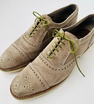 Oxford Allen Edmonds Para Hombre STRANDMOK Gamuza Puntera Tostado Verde 11.5 A Foto 1 de 4