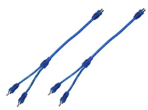 RCA Y Splitter Cable 2M to 1F Adapter – Dual Output, Fast UK Delivery - Picture 1 of 9