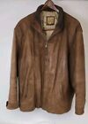 Jos. A. Bank Joseph Men's Brown Heavy Leather Zip Up  Jacket Coat 2XL