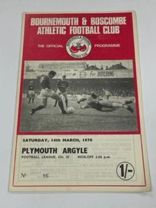 1969/70 BOURNEMOUTH V PLYMOUTH ARGYLE 14-03-1970 DIVISION 3 INCLUDES F.L.R. - Picture 1 of 1