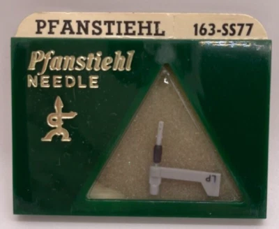 Pfanstiehl 163-SS77 Synthetic Sapphire Dual Needle Stylus ds77 astatic NEW NOS - Image 1 of 2