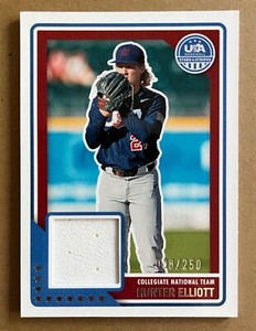Hunter Elliott 2023 Panini USA Stars & Stripes NATIONAL TEAM RELIC Rookie /250