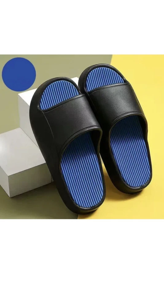 Мужские летние шлепанцы на платформе с открытым носком пляжные шлепанцы слайдеры - Изображение 1 из 1