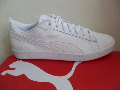 Puma Zapatillas De Deporte De Cuero Blancas 703508 - Imagen 1 de 4