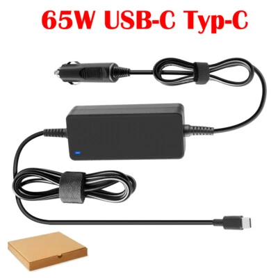 65W USB C Ladegerät Ladekabel für HP ASUS Acer Laptop Notebook Auto KFZ Netzteil - Bild 1 von 4