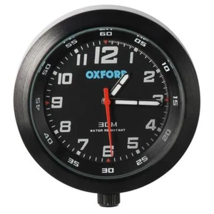 Oxford Analogue Motorcycle Motorbike ATV Clock Black Scooter Water Resistant - Picture 1 of 4