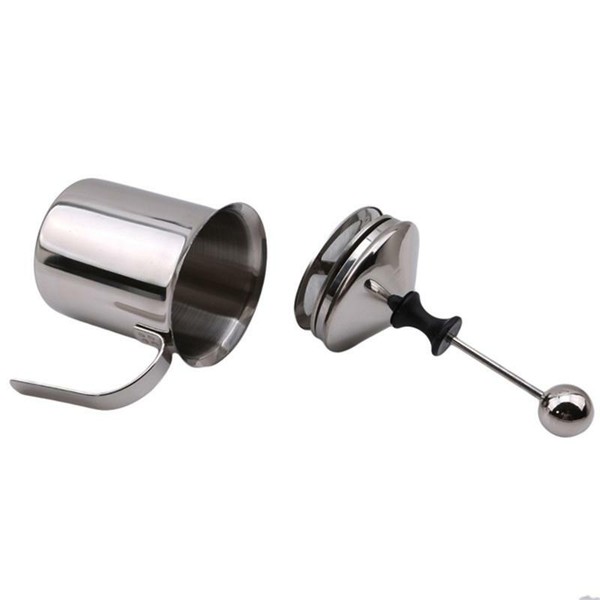 (Black)Coffee Frother Stainless Steel High Efficiency Speed Foam Photo Related