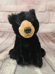 Giocattolo da seduta peluche artista selvaggio realistico orso nero 11" peluche imbottito animale - Foto 1 di 6