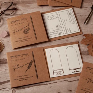 1 Set Vintage Envelope Paper Pad Scrapbooking Planner Journal Card DIY Supplies - Picture 1 of 16