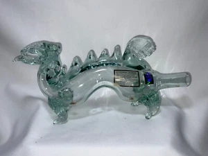 Dragon Decanter Armenian Brandy 5 Star Green Glass 13 x6" Collectable Bottle - Picture 1 of 10