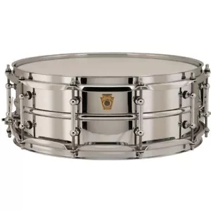 "Ludwig LB400BT Supraphonic rullante cromato over ottone con alette tubolari, 5"" x 14" - Foto 1 di 5