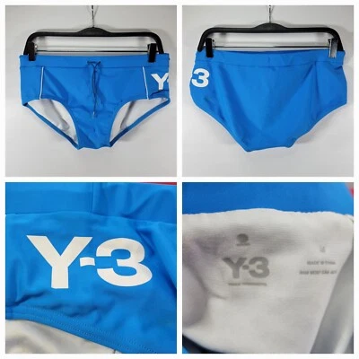 НОВЫЙ РЕДКИЙ ADIDAS x Y-3 YOJI YAMAMOTO синий натяжной шнурок плавать короткие сундуки размер M - Изображение 1 из 4