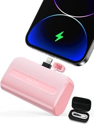 6600mAh Mini Power Bank Portable Charger For iPhone 14/13/12/11/XR/XS/X/SE/8/7/6 - Image 1 of 4
