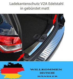 Protector de borde de carga cepillado INTERIOR 2 PIEZAS V2A para FORD KUGA II 2013- 10/2017 - Imagen 1 de 4