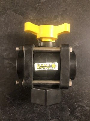 BANJO VL1000 Poly Ball Valve,3-Way,FNPT,1” - Image 1 of 4