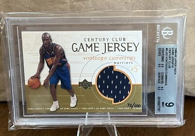 RARE MINT #/100 UD 1999 Century Club Game Jersey #GJ52 Vonteego Cummings BGS 9 - Image 1 of 4