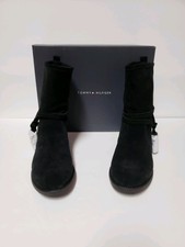 tommy hilfiger black suede boots