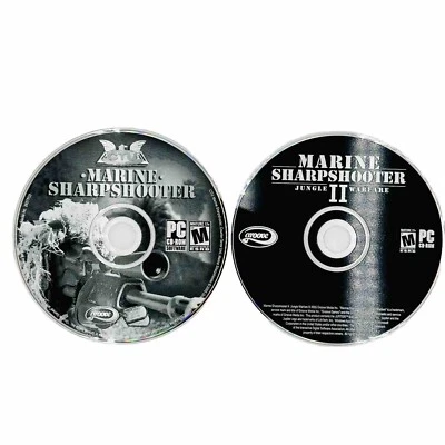 The Marine Sharpshooter 1 & 2 (PC, 2-Disc Set, 2005) NEW *DISC ONLY* - Image 1 of 3