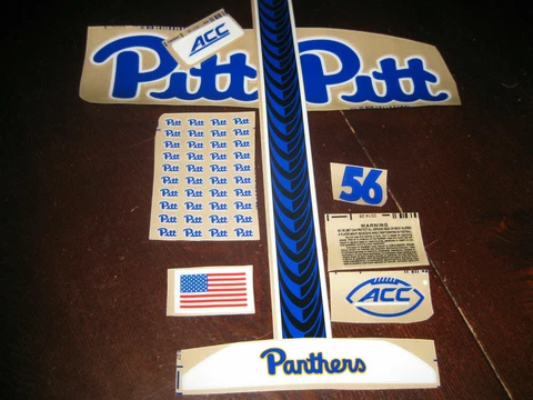 Pitt Panthers full size football helmet 3M vinyl decals Cover