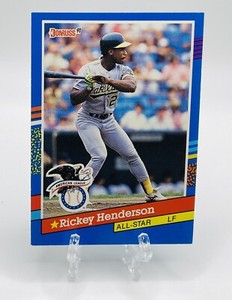 1990 Leaf #160 Rickey Henderson A's NM Yankees Reduced Shipping HoF