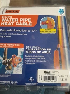Frost King Electric Water Pipe Heat Cable (6-10 ft./1.8-3 M) HC09 - Picture 1 of 1