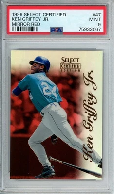 Ken Griffey Jr. 1996 Select Certified Mirror Red #47 - 90 Produced - PSA 9 - Image 1 of 2