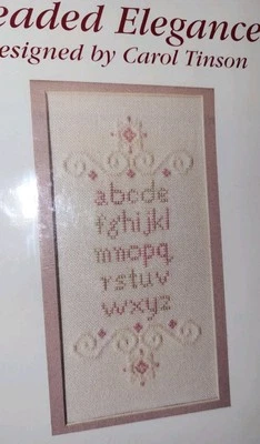 Carol Tinson The Caron Collection Beaded Elegance Alphabet Sampler Pattern - Image 1 of 4