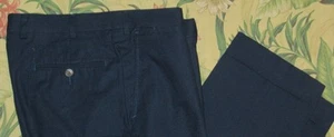 SUITSUPPLY Navy Blue Check Cotton Flat Front Dress Pants 36 x 30 - Picture 1 of 5