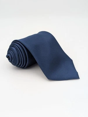 Королевский синий гладкий и шелковистый галстук | 60 дюймов x 3,75 дюйма | MONDO SETA, 100% шелк, СТИЛЬНЫЙ ПАРЕНЬ - Изображение 1 из 4