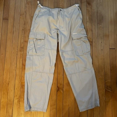 Vintage Y2K 2000s DKNY Jeans Baggy Oversized Cargo Pants Grey Size 34x30 - Image 1 of 4