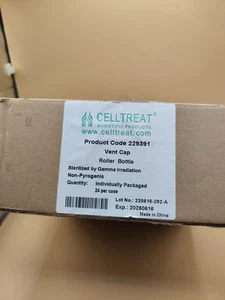 CELLTREAT Roller Bottle Cap Only, Vented, 24/Case, Sterile #229391 - Picture 1 of 1
