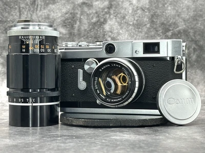 [MINT] CANON VL 35mm Rangefinder Film Camera + 50mm, 135mm Lenses from JAPAN - Image 1 of 4